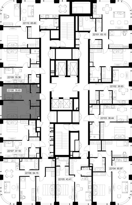 1-комнатная квартира, 35,6 м² — фото 2