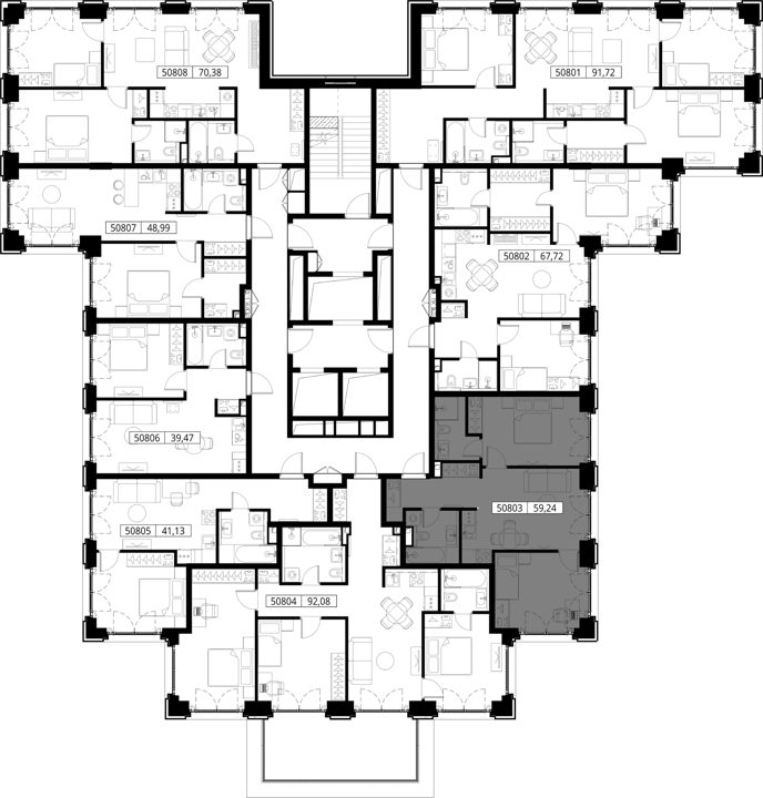 2-комнатная квартира, 59,2 м² — фото 2