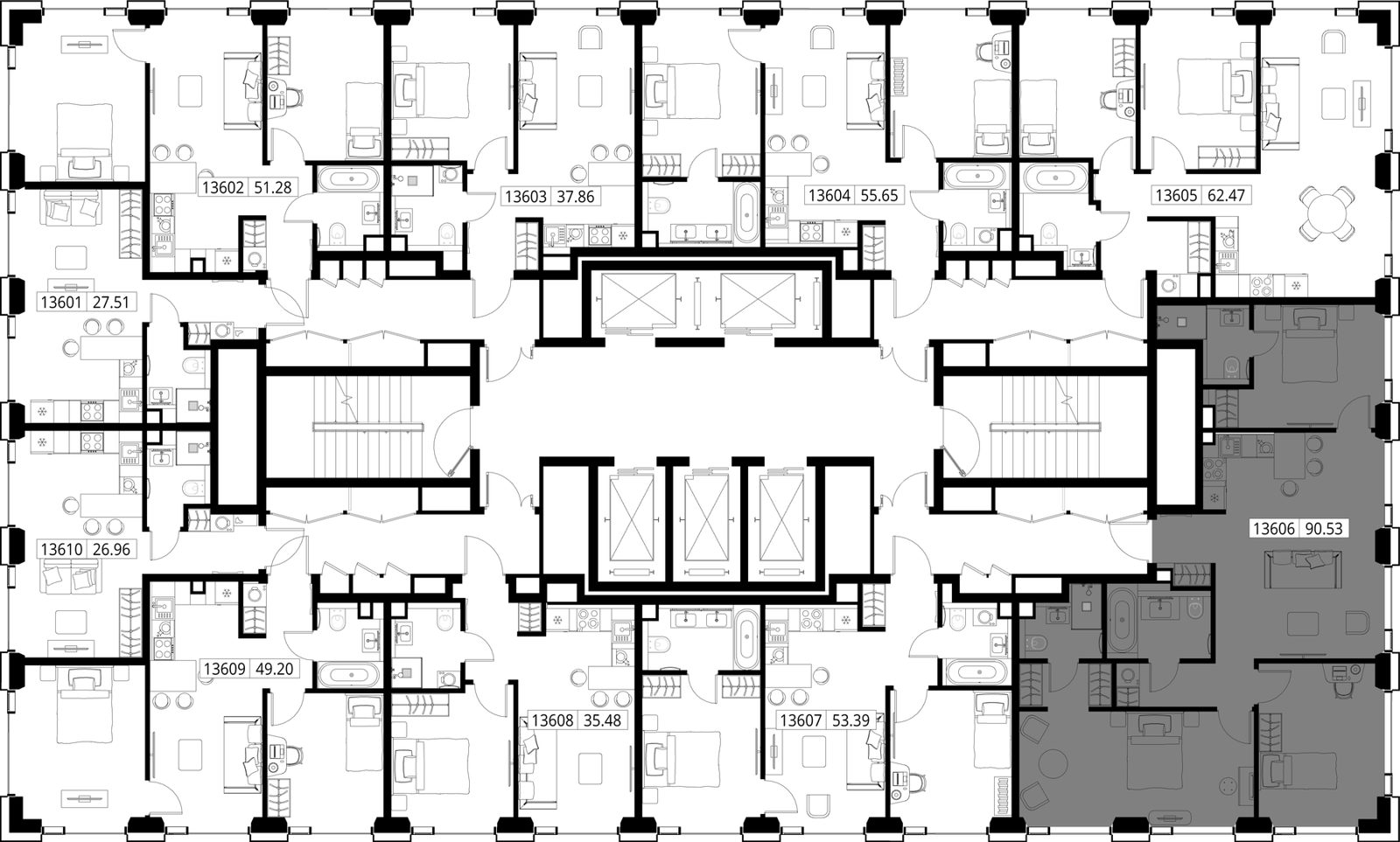 3-комнатная квартира, 90,5 м² — фото 2