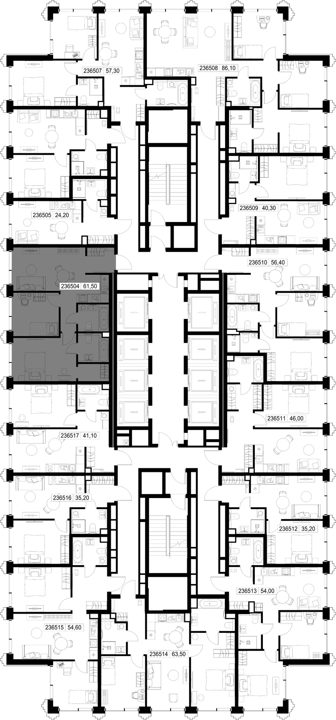 2-комнатная квартира, 61,5 м² — фото 2