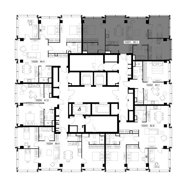 3-комнатная квартира, 90,1 м² — фото 2