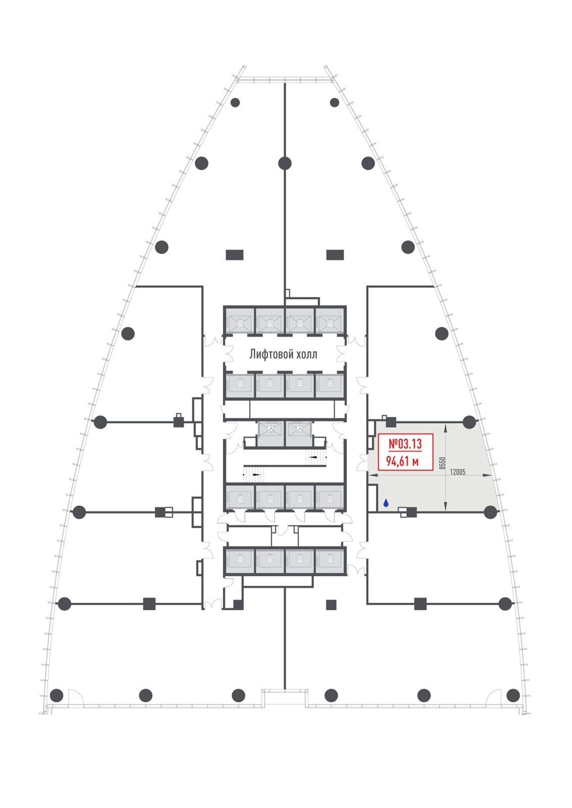 Офис класса A, 94,6 м² — фото 2
