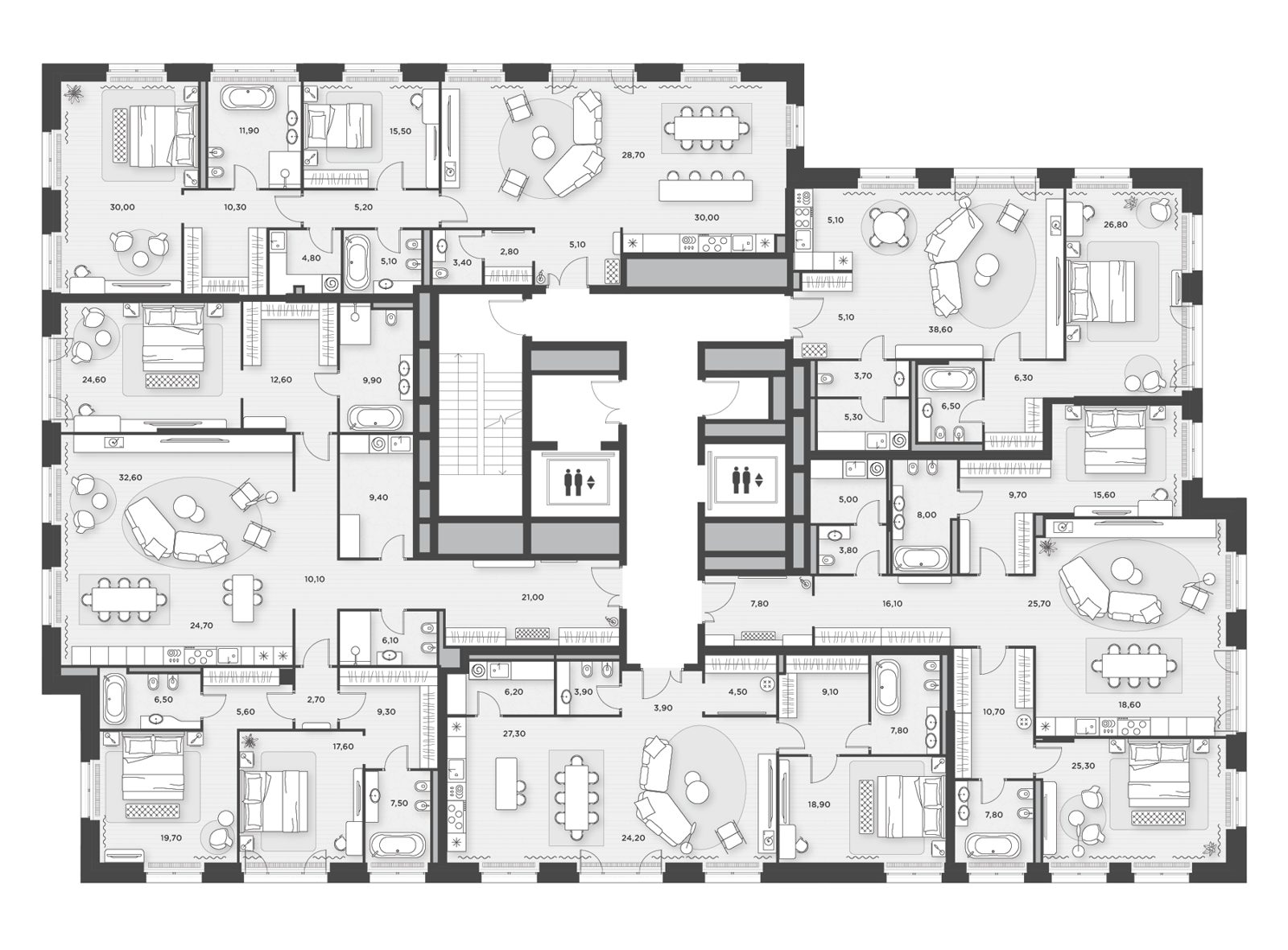 3-комнатная квартира, 219,9 м² — фото 2