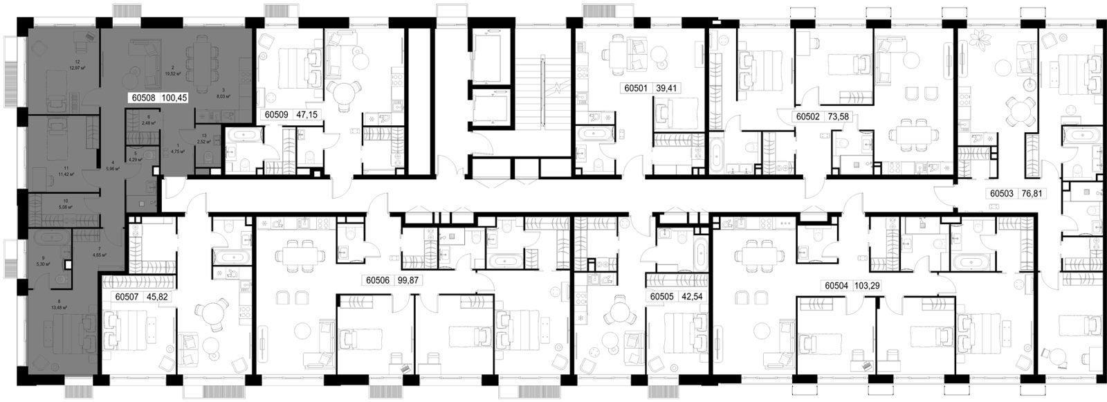 3-комнатная квартира, 100,5 м² — фото 2