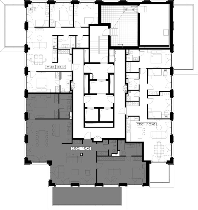 2-комнатная квартира, 142,7 м² — фото 2