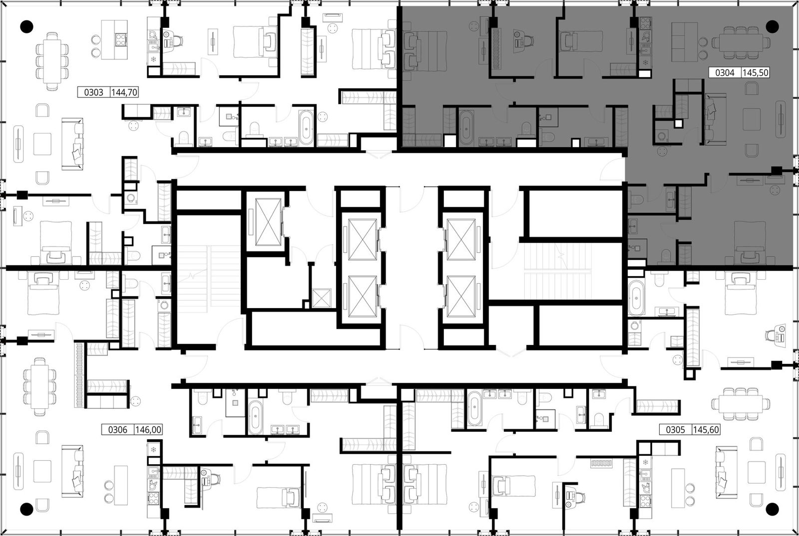 4-комнатная квартира, 145,5 м² — фото 2