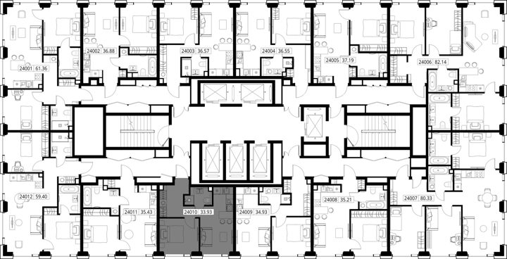 1-комнатная квартира, 33,9 м² — фото 2