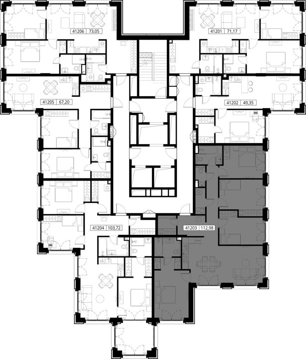 4-комнатная квартира, 113 м² — фото 2