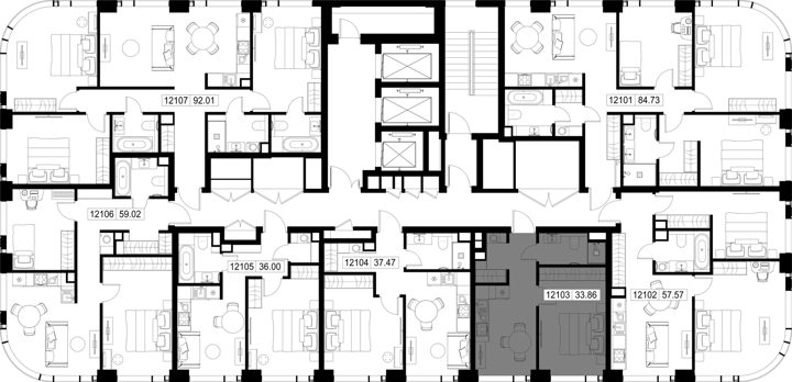 1-комнатная квартира, 33,9 м² — фото 2