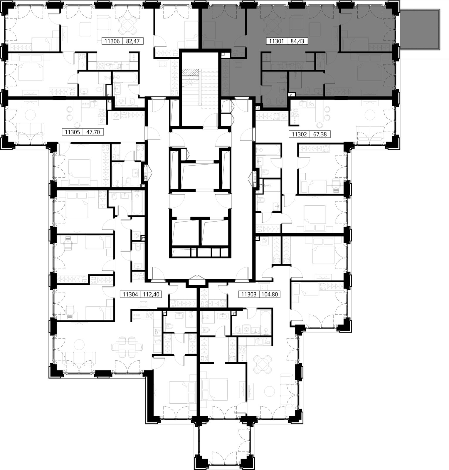 3-комнатная квартира, 84,4 м² — фото 2