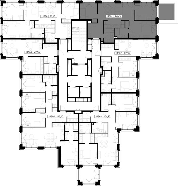 3-комнатная квартира, 84,4 м² — фото 2