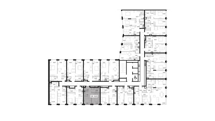 1-комнатная квартира, 39,7 м² — фото 2