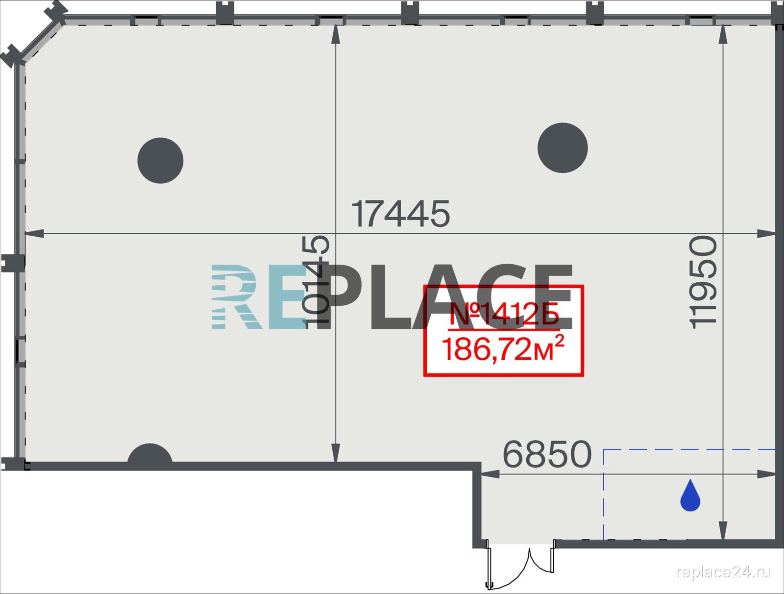 Офис, 186,7 м²
