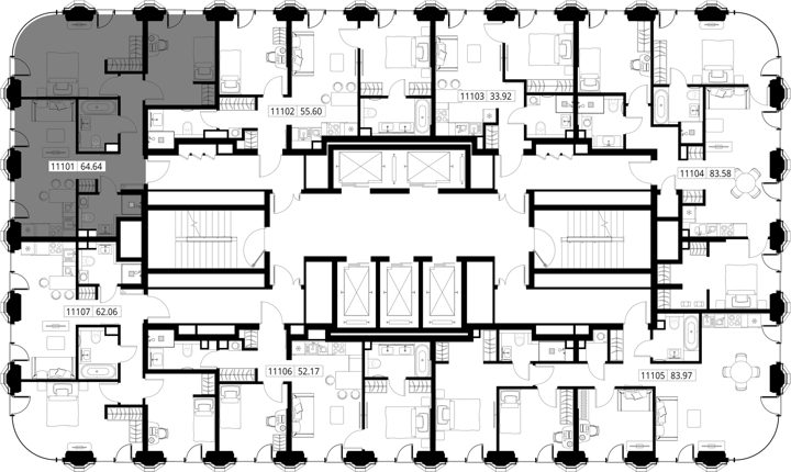 2-комнатная квартира, 64,8 м² — фото 2