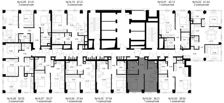 1-комнатная квартира, 38,2 м² — фото 2