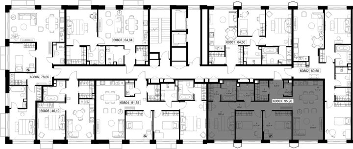 3-комнатная квартира, 96 м² — фото 2