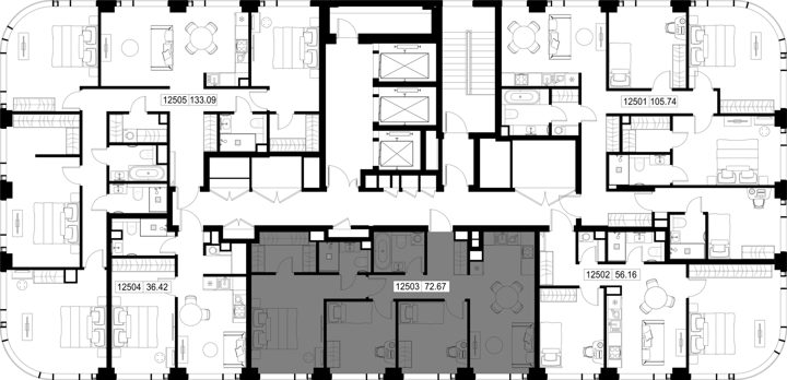 3-комнатная квартира, 72,7 м² — фото 2