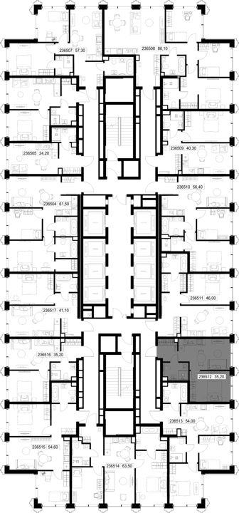 1-комнатная квартира, 35,2 м² — фото 2