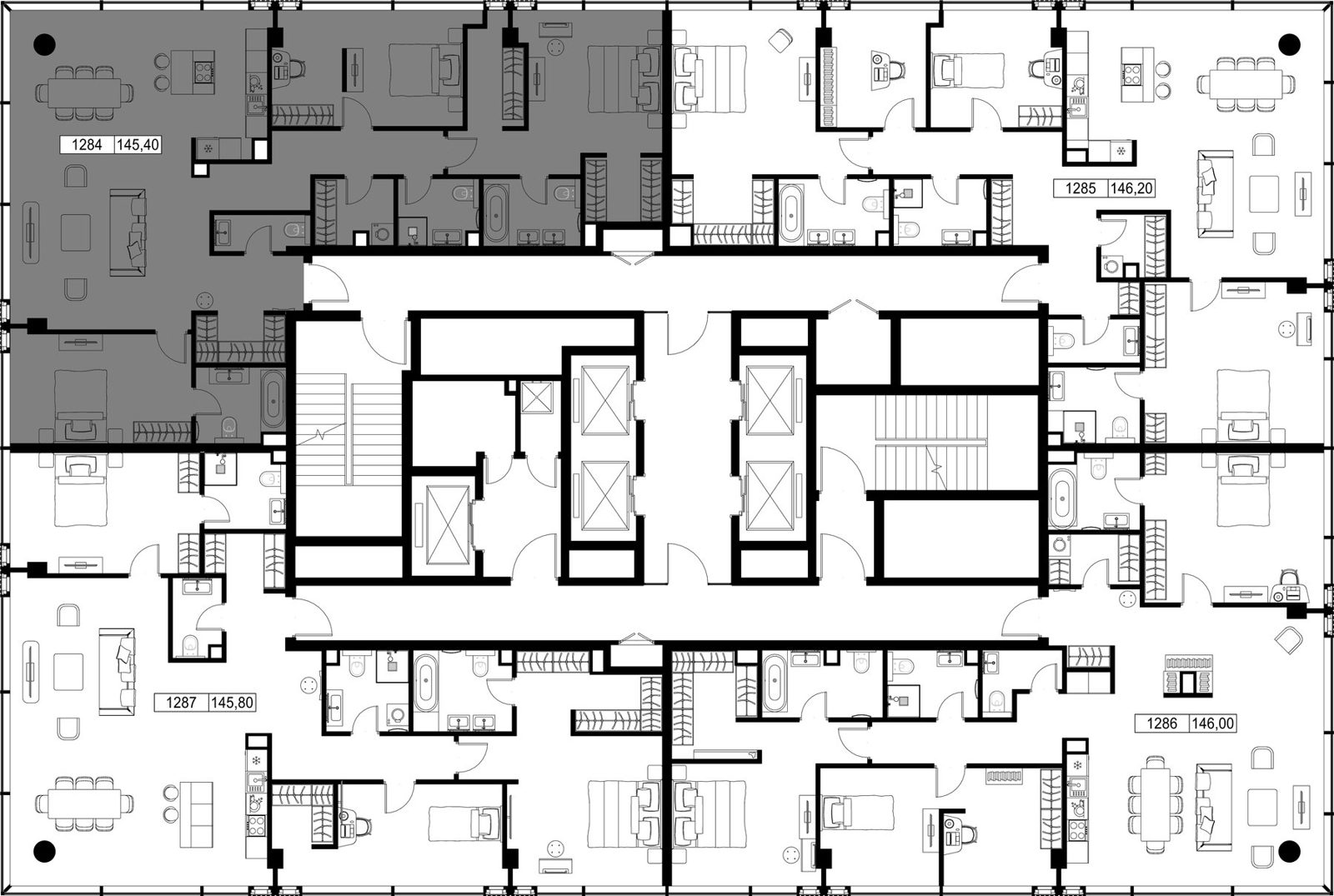 3-комнатная квартира, 145,4 м² — фото 2