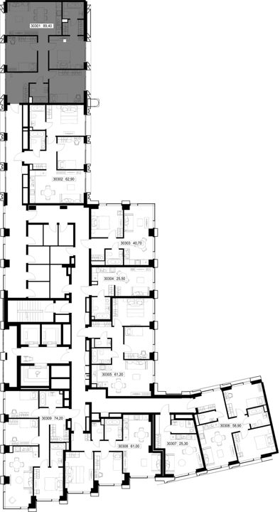 3-комнатная квартира, 89,4 м² — фото 2