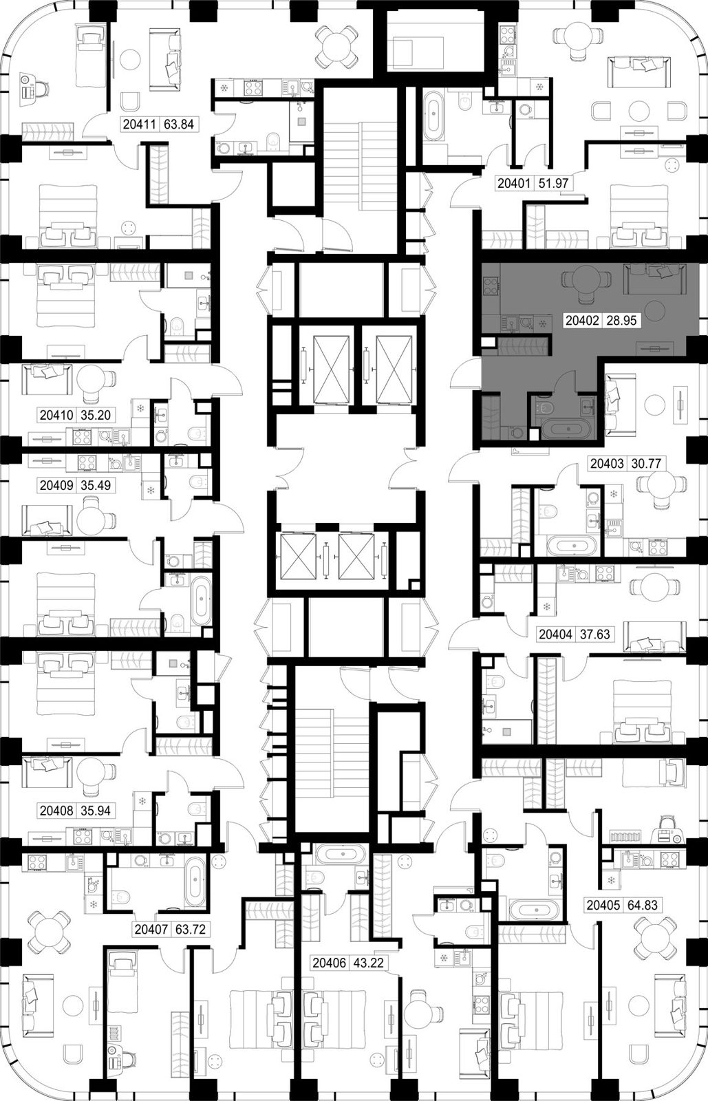 Квартира-студия, 28,9 м² — фото 2