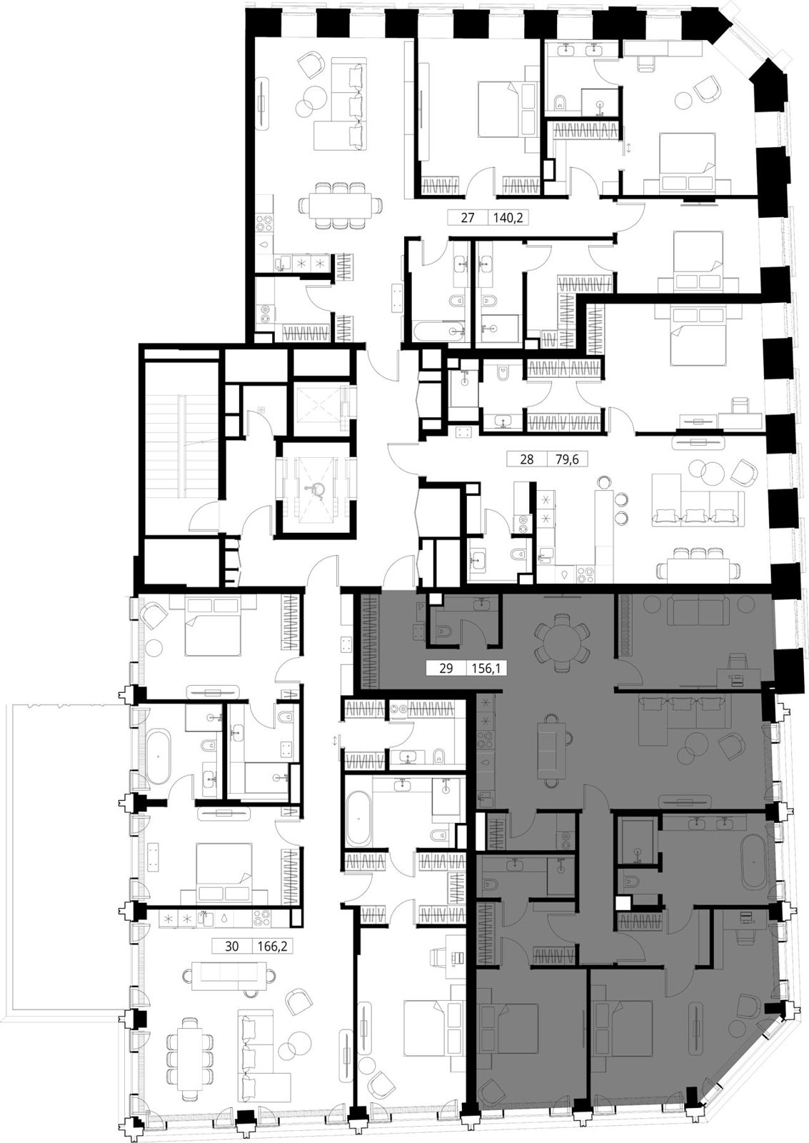 3-комнатная квартира, 156,1 м² — фото 2