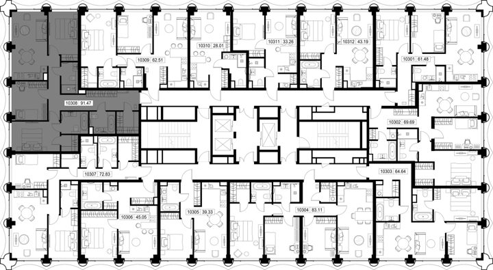 3-комнатная квартира, 91,5 м² — фото 2