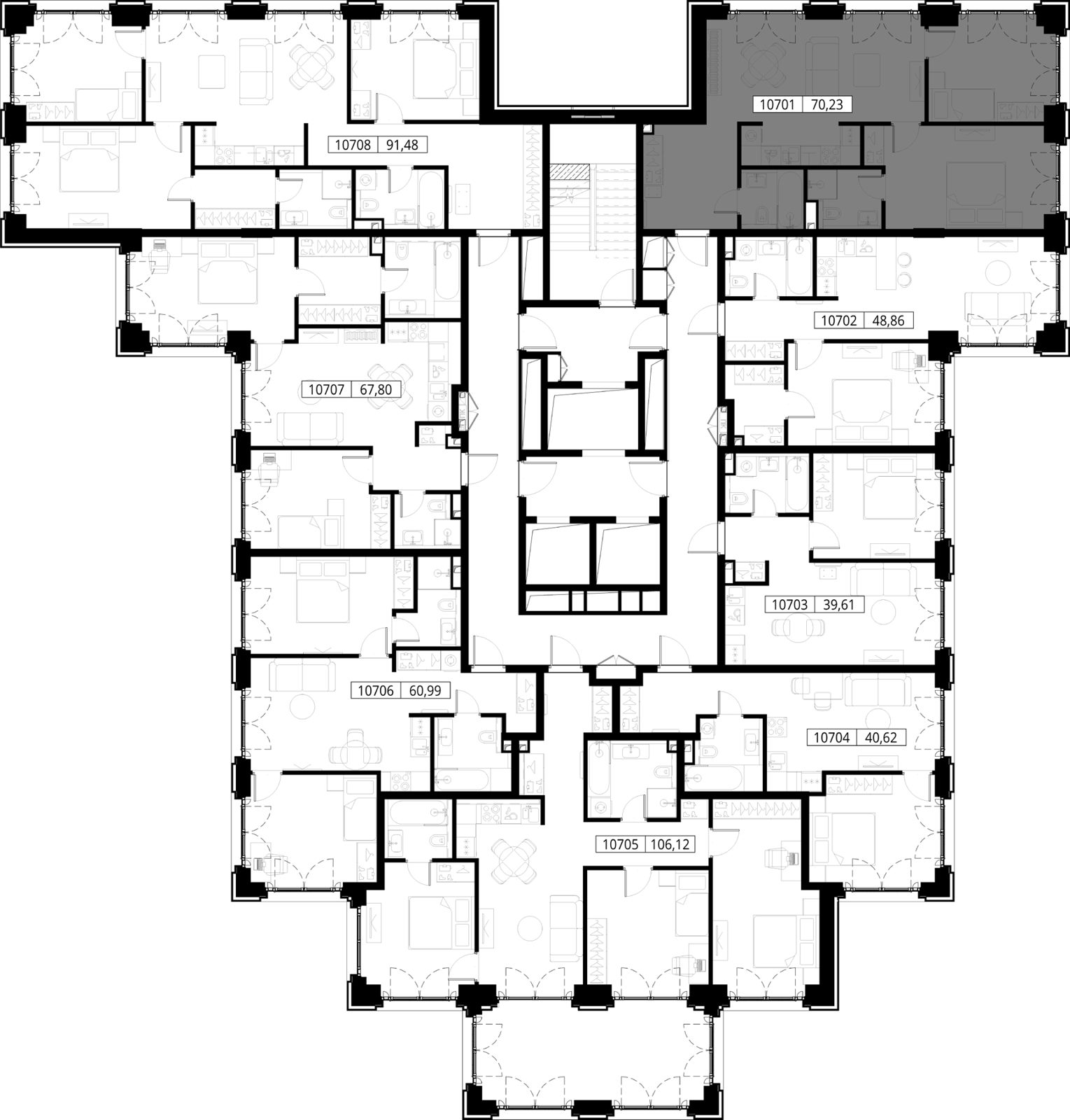 2-комнатная квартира, 70,2 м² — фото 2