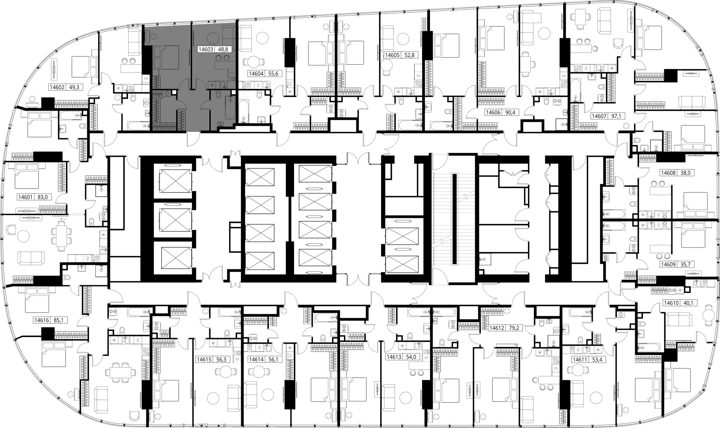 1-комнатная квартира, 48,8 м² — фото 2