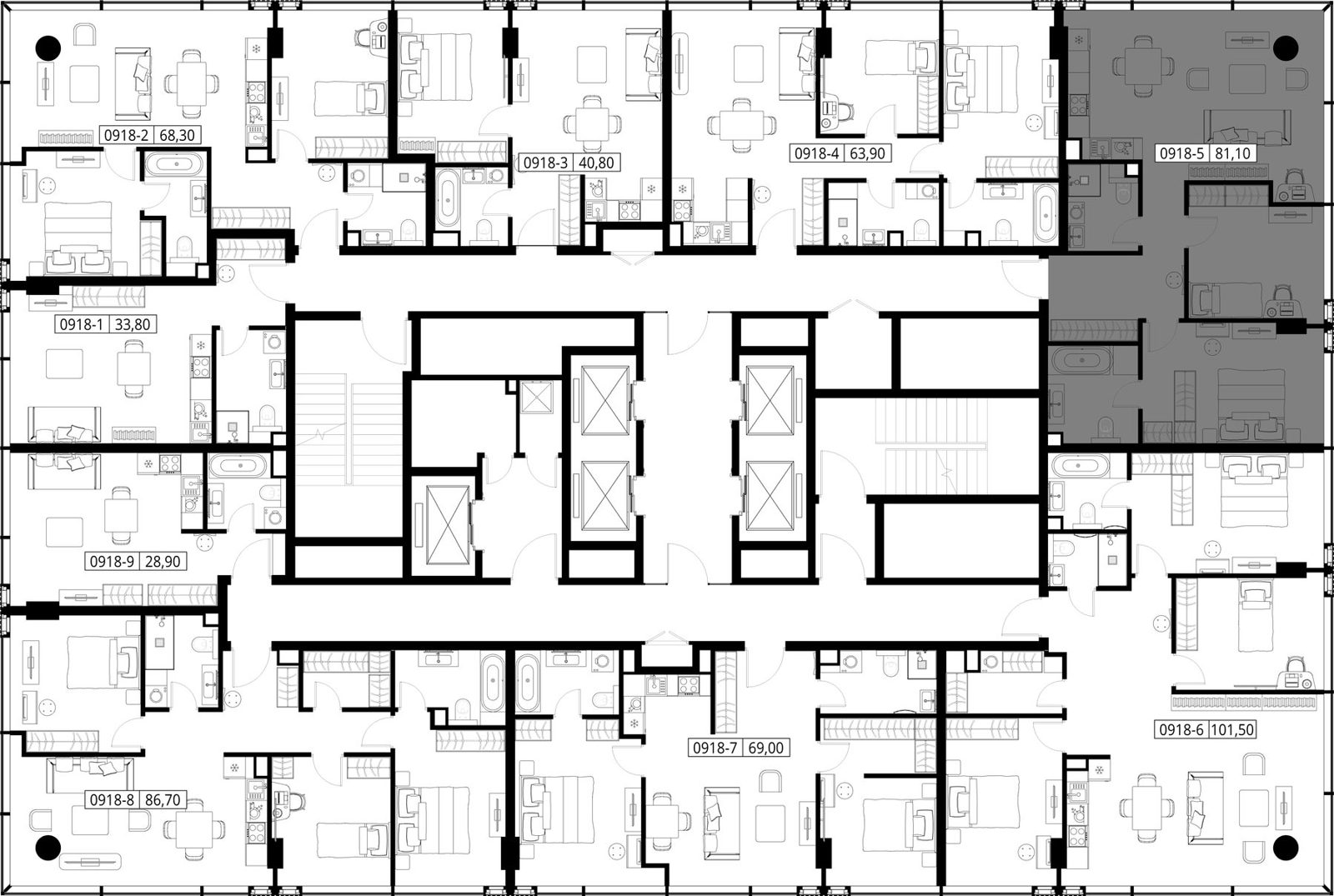 2-комнатная квартира, 81,1 м² — фото 2
