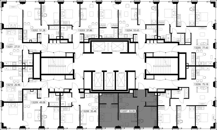 2-комнатная квартира, 53,4 м² — фото 2