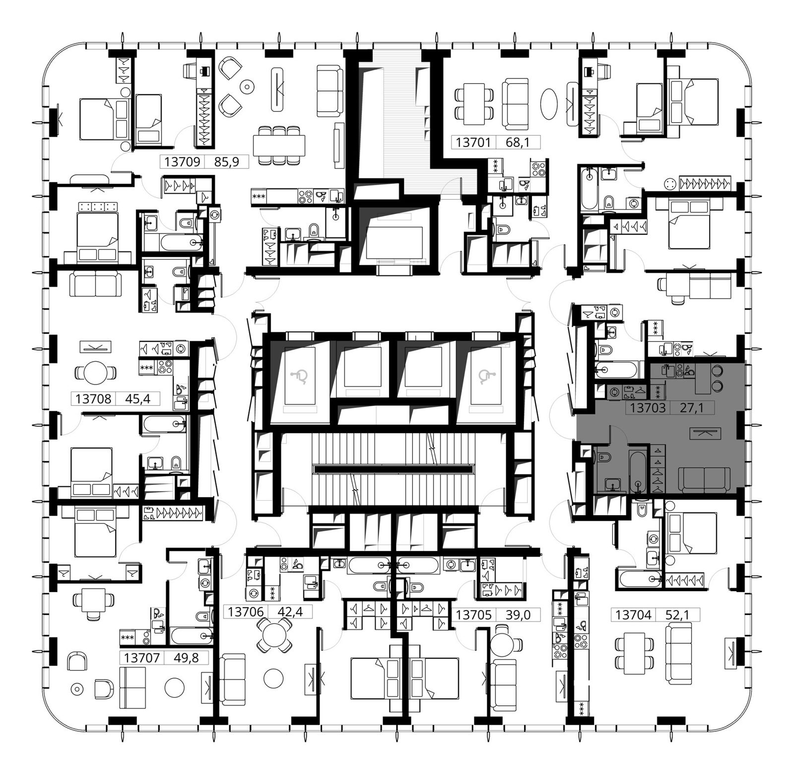 Квартира-студия, 27,1 м² — фото 2