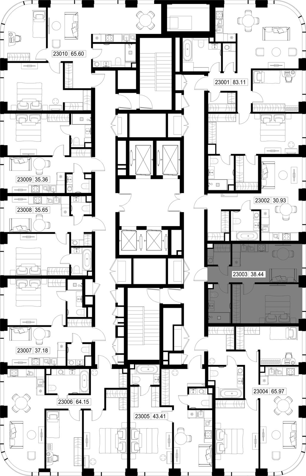 1-комнатная квартира, 38,4 м² — фото 2