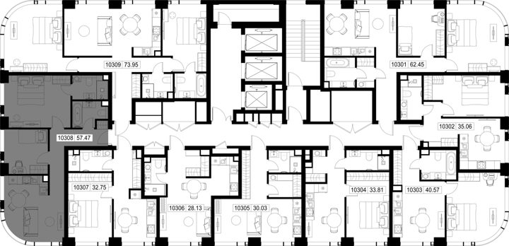 2-комнатная квартира, 57,5 м² — фото 2