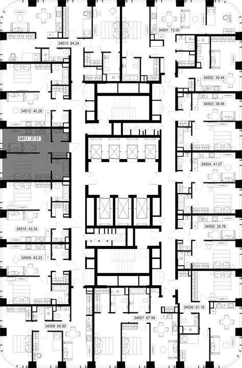 1-комнатная квартира, 37,2 м² — фото 2