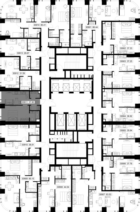 1-комнатная квартира, 37,8 м² — фото 2