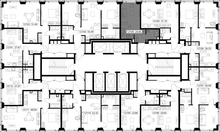 Квартира-студия, 24,5 м² — фото 2