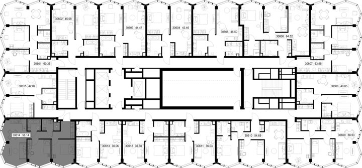 2-комнатная квартира, 58,1 м² — фото 2