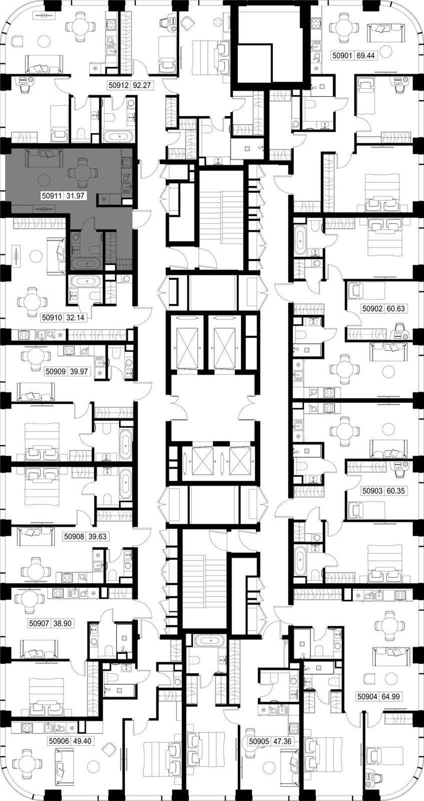 Квартира-студия, 32 м² — фото 2