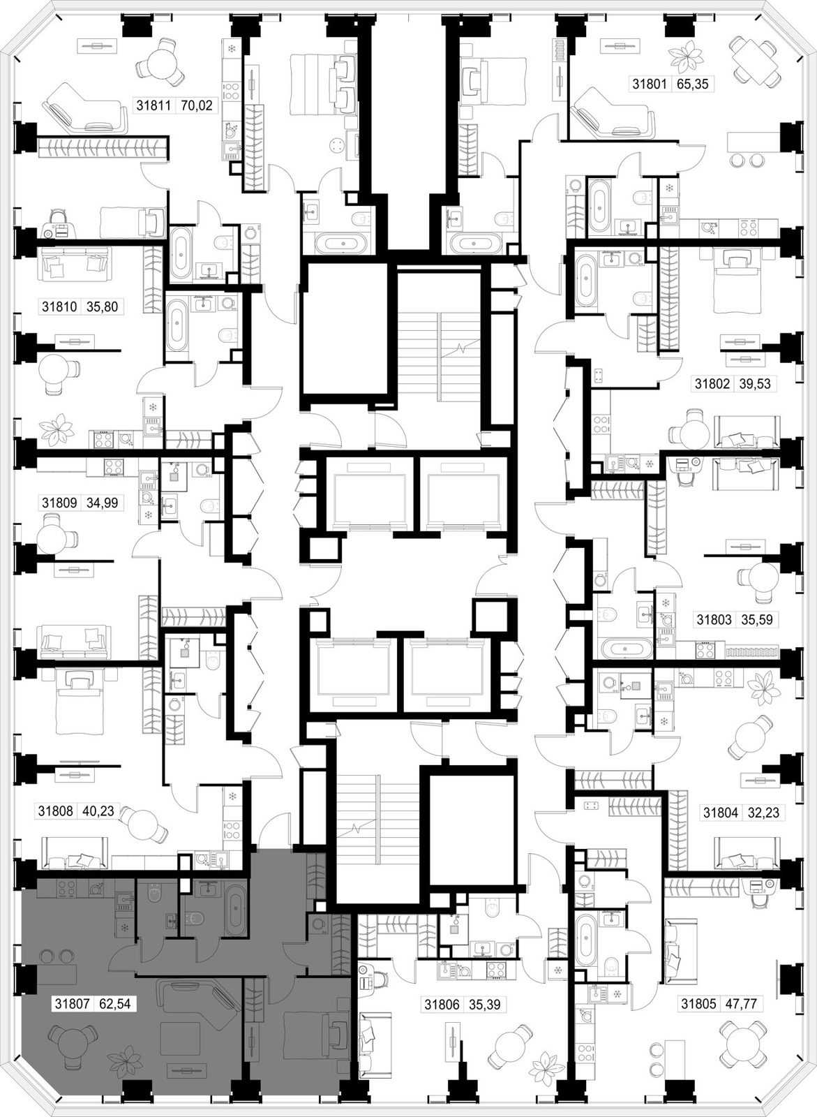 2-комнатная квартира, 62,5 м² — фото 3