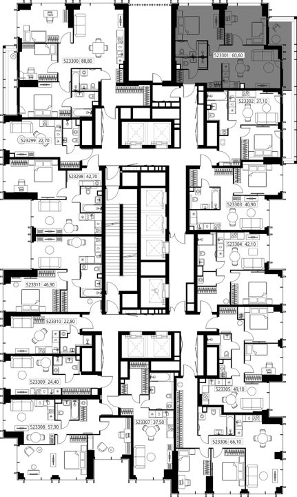 3-комнатная квартира, 60,6 м² — фото 2
