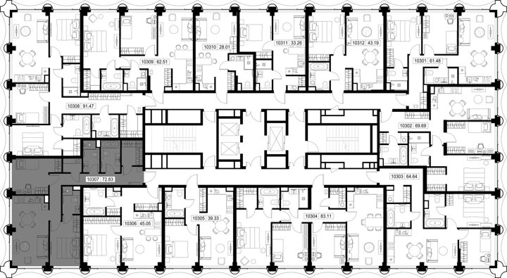 2-комнатная квартира, 72,8 м² — фото 2