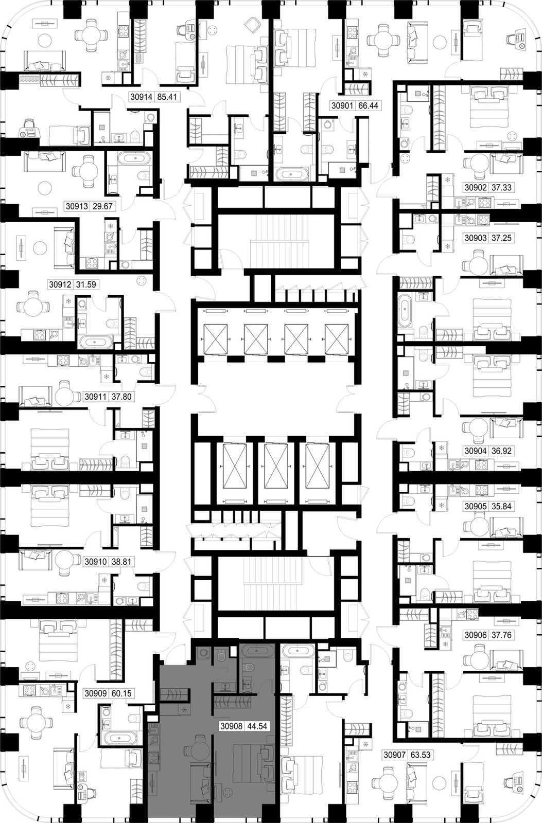 1-комнатная квартира, 44,5 м² — фото 2