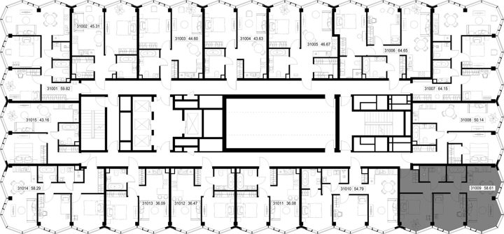 2-комнатная квартира, 58,6 м² — фото 2