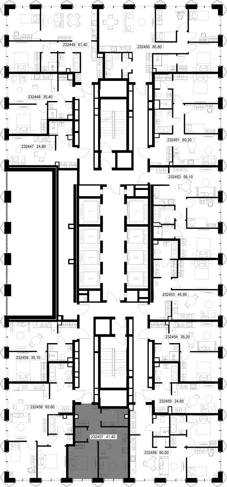 1-комнатная квартира, 41,4 м² — фото 2