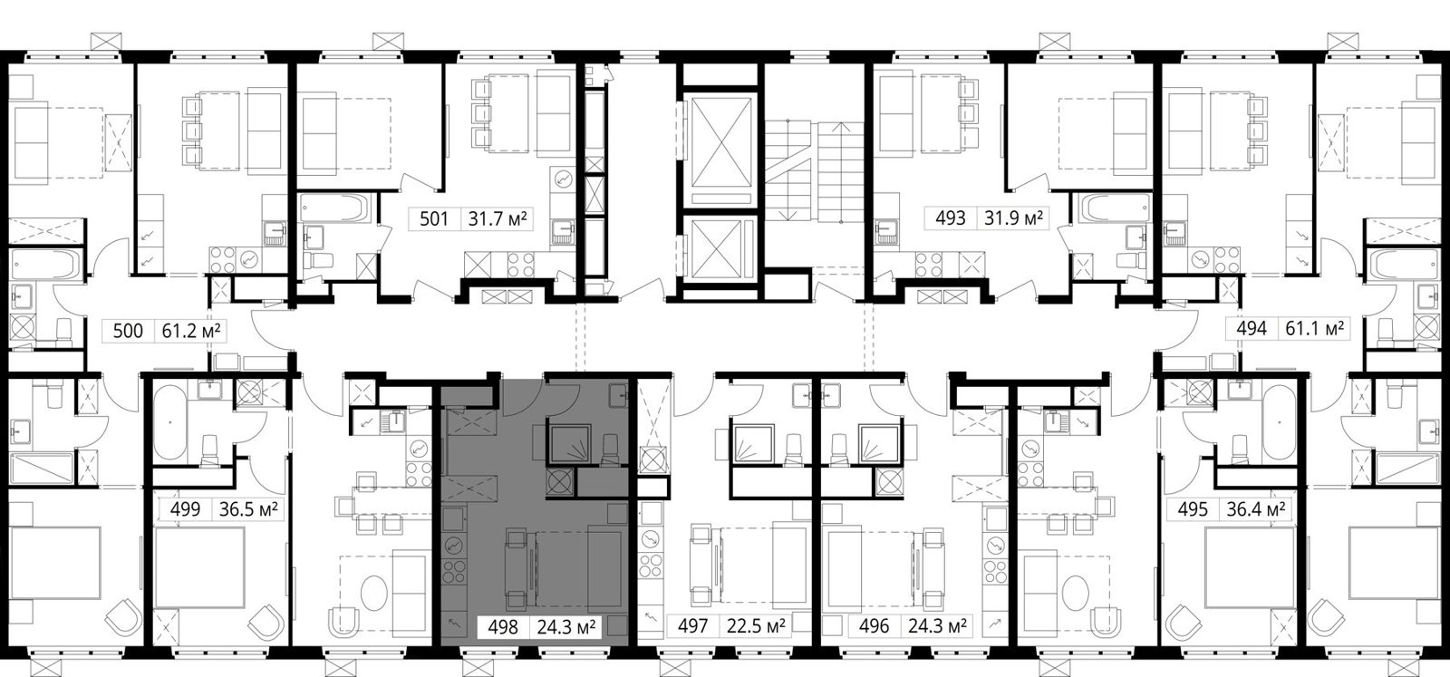 Квартира-студия, 24,3 м² — фото 2