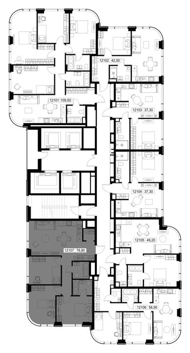 3-комнатная квартира, 78,8 м² — фото 2