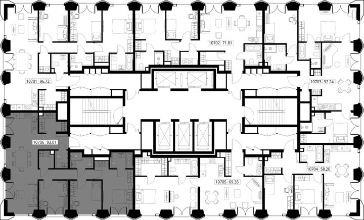 3-комнатная квартира, 93 м² — фото 2