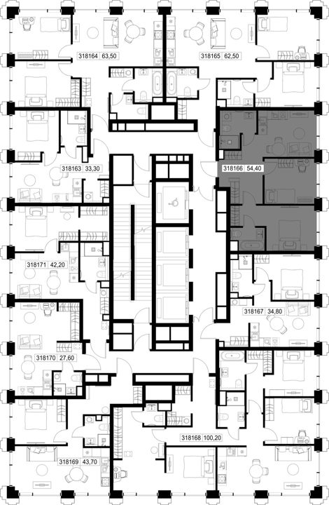 2-комнатная квартира, 54,4 м² — фото 2