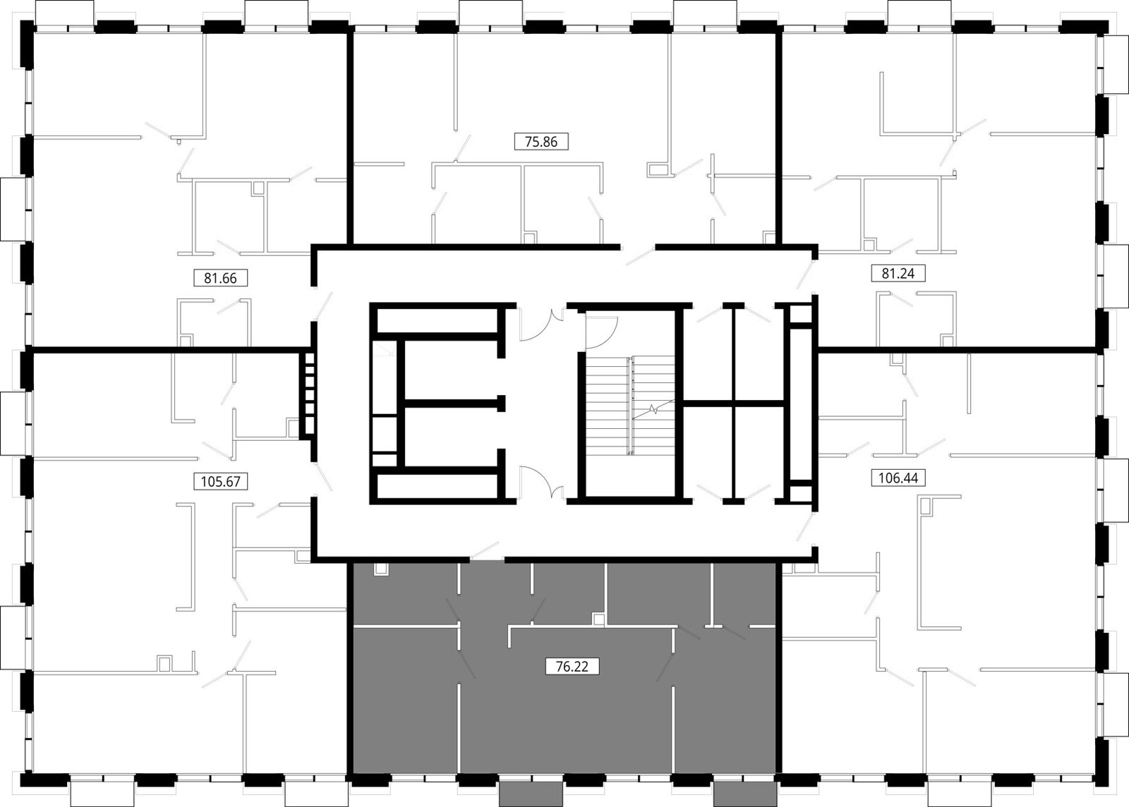 2-комнатная квартира, 75,6 м² — фото 2